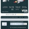 Fillable direct rocket universal visa electron card Templates | Layer-Based PSD