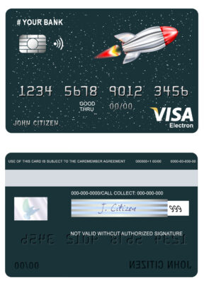 Fillable direct rocket universal visa electron card Templates