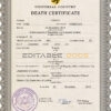 Customizable disclosure Death Certificate PSD Templates | Instant Download