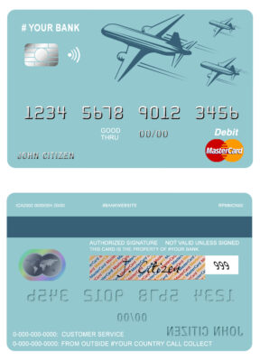 Fillable finesse ship universal multipurpose bank mastercard debit credit card Templates