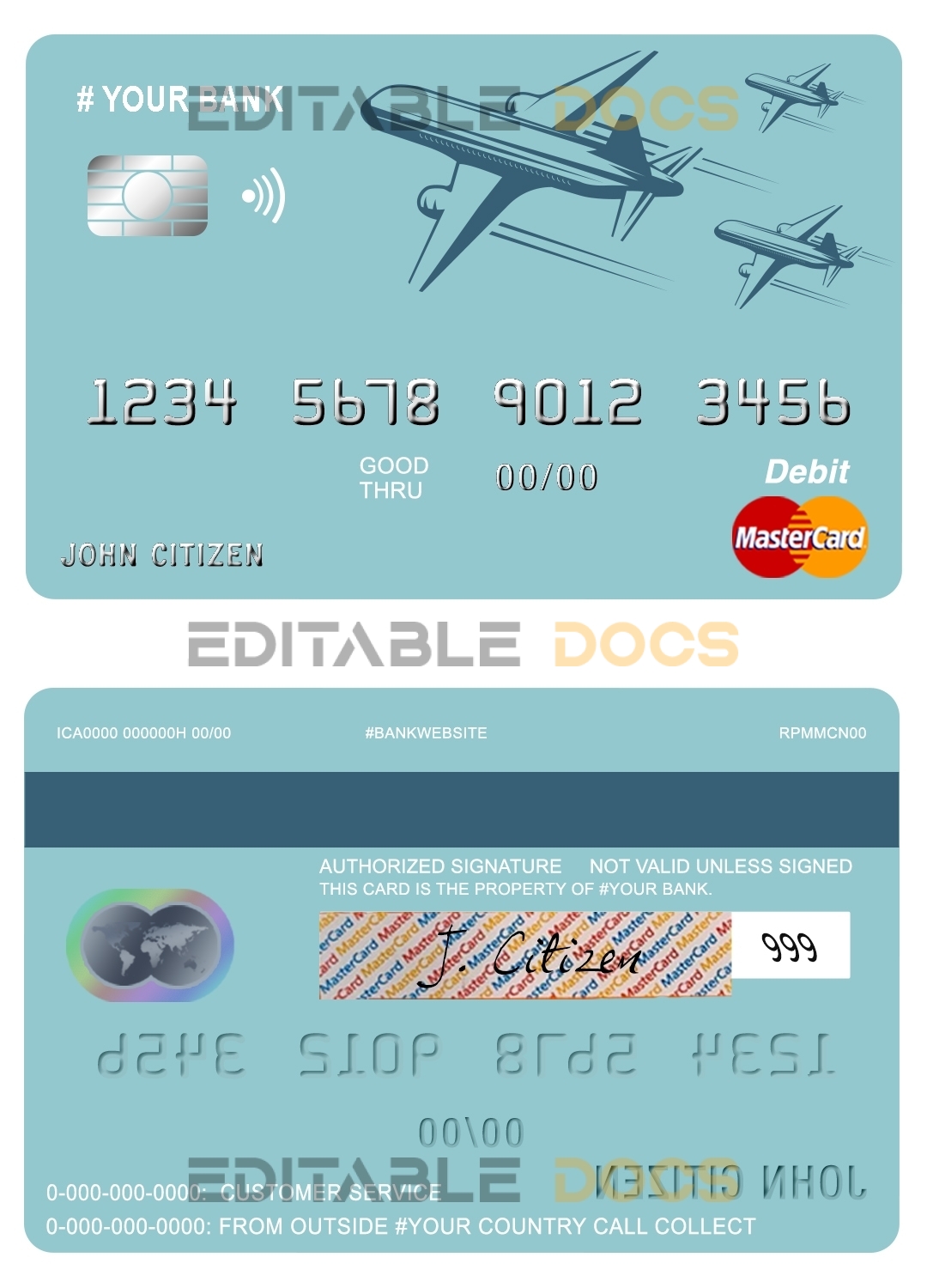 Fillable finesse ship universal multipurpose bank mastercard debit credit card Templates | Layer-Based PSD