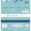 Editable finesse ship universal visa card Templates in PSD Format