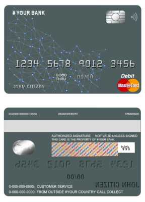 Fillable geometrex universal multipurpose bank mastercard debit credit card Templates