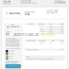 green leaves universal multipurpose utility bill template in Word and PDF format