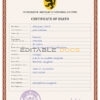 Customizable horizon Death Certificate PSD Templates | Instant Download