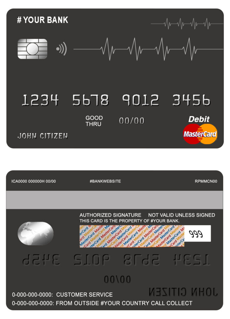 Editable icon abstract universal master card Templates
