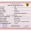 Authentic inspire universal Birth Certificate PSD Template | Customize and Download Online