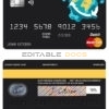 Editable jet world universal multipurpose bank mastercard debit credit card Templates in PSD Format
