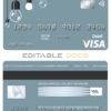Editable king lamp universal visa card Templates in PSD Format