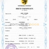 Authentic major universal Birth Certificate PSD Template | Customize and Download Online