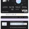 Editable one space universal visa electron card Templates in PSD Format