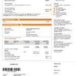 orange vibes universal multipurpose utility utility bill template in Word and PDF format