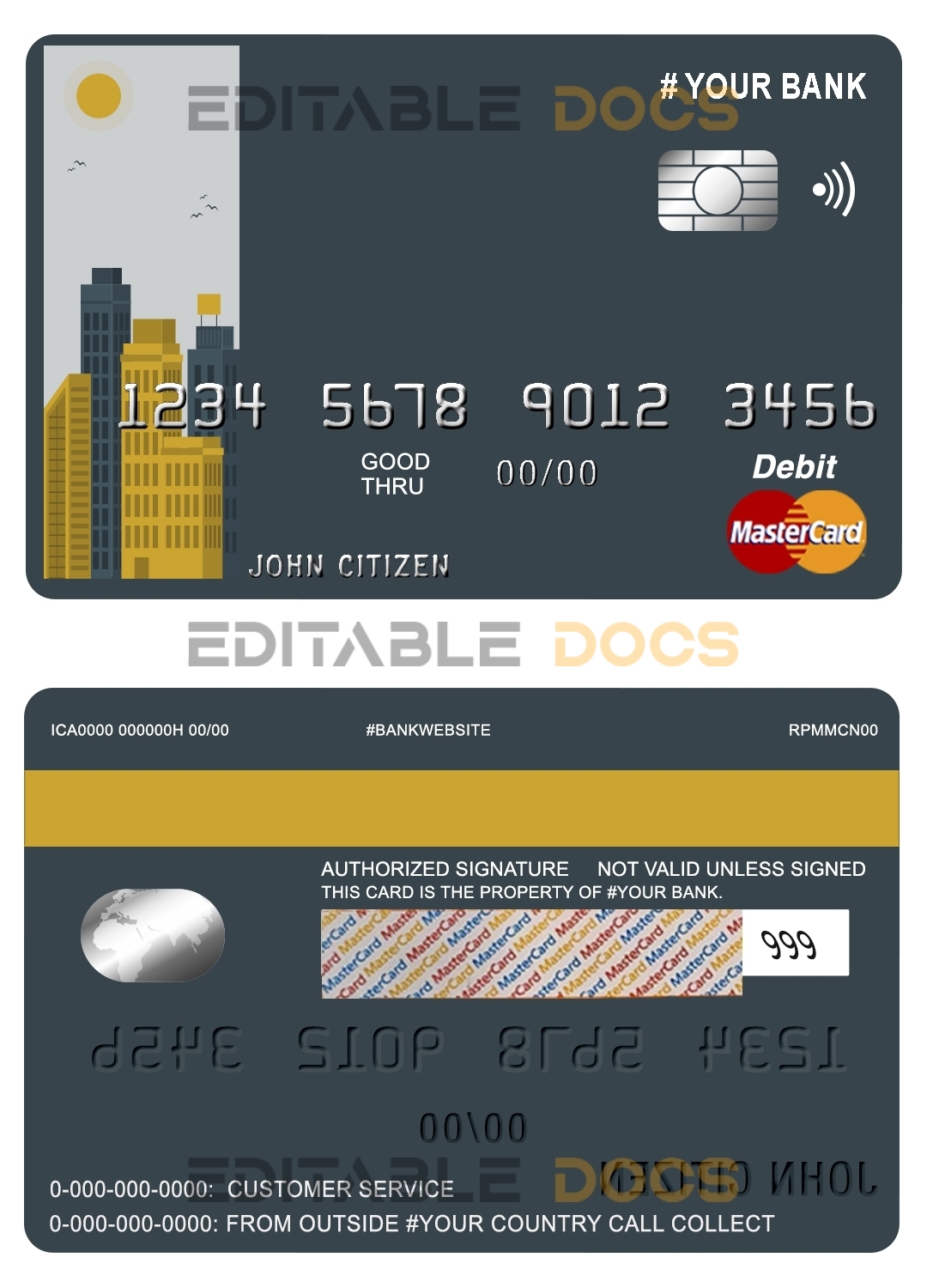 Fillable ori bulding universal master card Templates | Layer-Based PSD