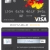 Editable paintings color universal visa card Templates in PSD Format