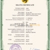 Customizable point flow Death Certificate PSD Templates | Instant Download