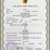 Customizable pulse Death Certificate PSD Templates | Instant Download