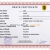 Customizable rave Death Certificate PSD Templates | Instant Download