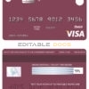 Editable roundara universal visa card Templates in PSD Format