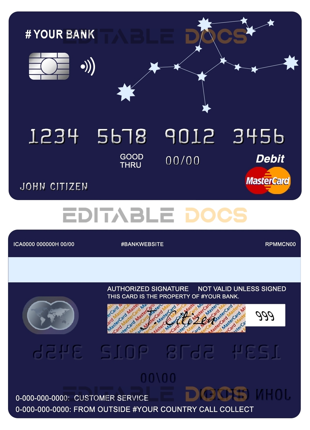 Fillable starline astrology universal master card Templates | Layer-Based PSD