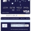Editable starline astrology universal visa electron card Templates in PSD Format