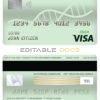 Editable td brasil bank visa debit card Templates in PSD Format