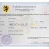 Customizable united Death Certificate PSD Templates | Instant Download