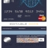 Editable vintage abstract universal master card Templates in PSD Format