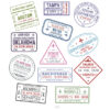 Buy Customizable Boston Nashville travel Stamp Collection | Blank Stamps Template