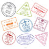 Buy Customizable Brazil Greece travel Stamp Collection | Blank Stamps Template