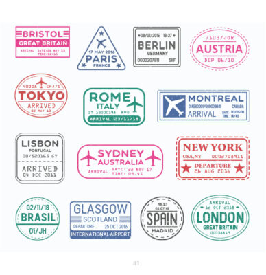 Buy Customizable Bristol London travel Stamp Collection | Blank Stamps Template