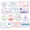 Buy Customizable Edinburgh Cyprus travel Stamp Collection | Blank Stamps Template