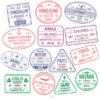 Buy Customizable Jerusalem Havana travel Stamp Collection | Blank Stamps Template