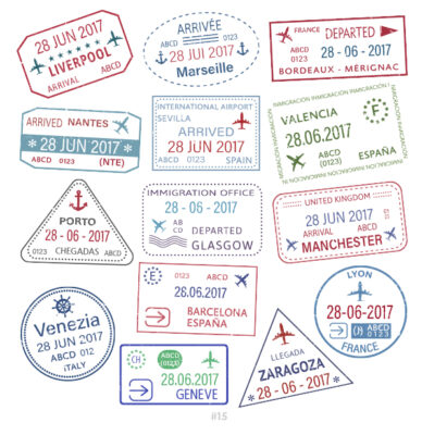 Buy Customizable Liverpool Lyon travel Stamp Collection | Blank Stamps Template