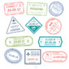 Buy Customizable London Russia travel Stamp Collection | Blank Stamps Template