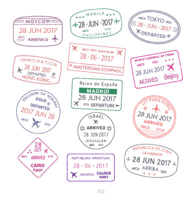 Buy Customizable Manila Cuba travel Stamp Collection | Blank Stamps Template