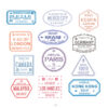 Buy Customizable Miami Hong Kong travel Stamp Collection | Blank Stamps Template