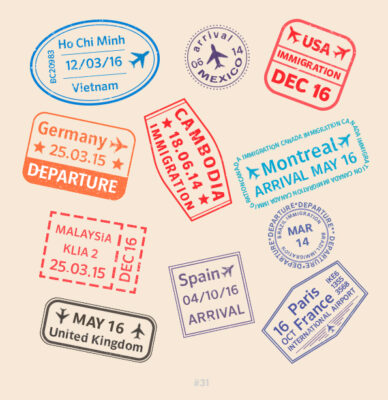 Buy Customizable N31 Vietnam Paris Stamp Collection | Blank Stamps Template