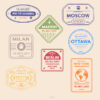 Buy Customizable N32 Rio New York Stamp beige Collection | Blank Stamps Template