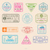 Buy Customizable N34 Hong Kong Phoenix travel Stamp Collection | Blank Stamps Template