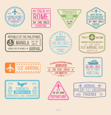 Buy Customizable N34 Hong Kong Phoenix travel Stamp Collection | Blank Stamps Template