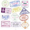 Buy Customizable New York Italy travel Stamp Collection | Blank Stamps Template