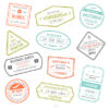 Buy Customizable Roma Liverpool travel Stamp Collection | Blank Stamps Template