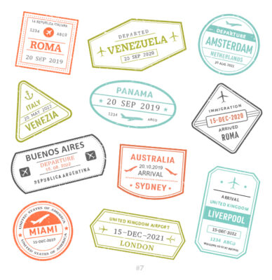 Buy Customizable Roma Liverpool travel Stamp Collection | Blank Stamps Template