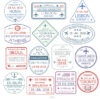 Buy Customizable Rome Toronto travel Stamp Collection | Blank Stamps Template