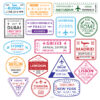 Buy Customizable Russia New York travel Stamp Collection | Blank Stamps Template