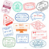 Buy Customizable Spain Italy travel Stamp Collection | Blank Stamps Template
