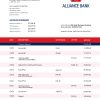 Fake Alliance Business Bank Statement