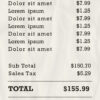 Fake Business Company receipt