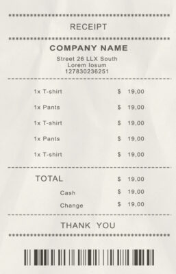 Fake Company payment Receipt