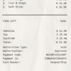 Fake Fast Food payment Receipt